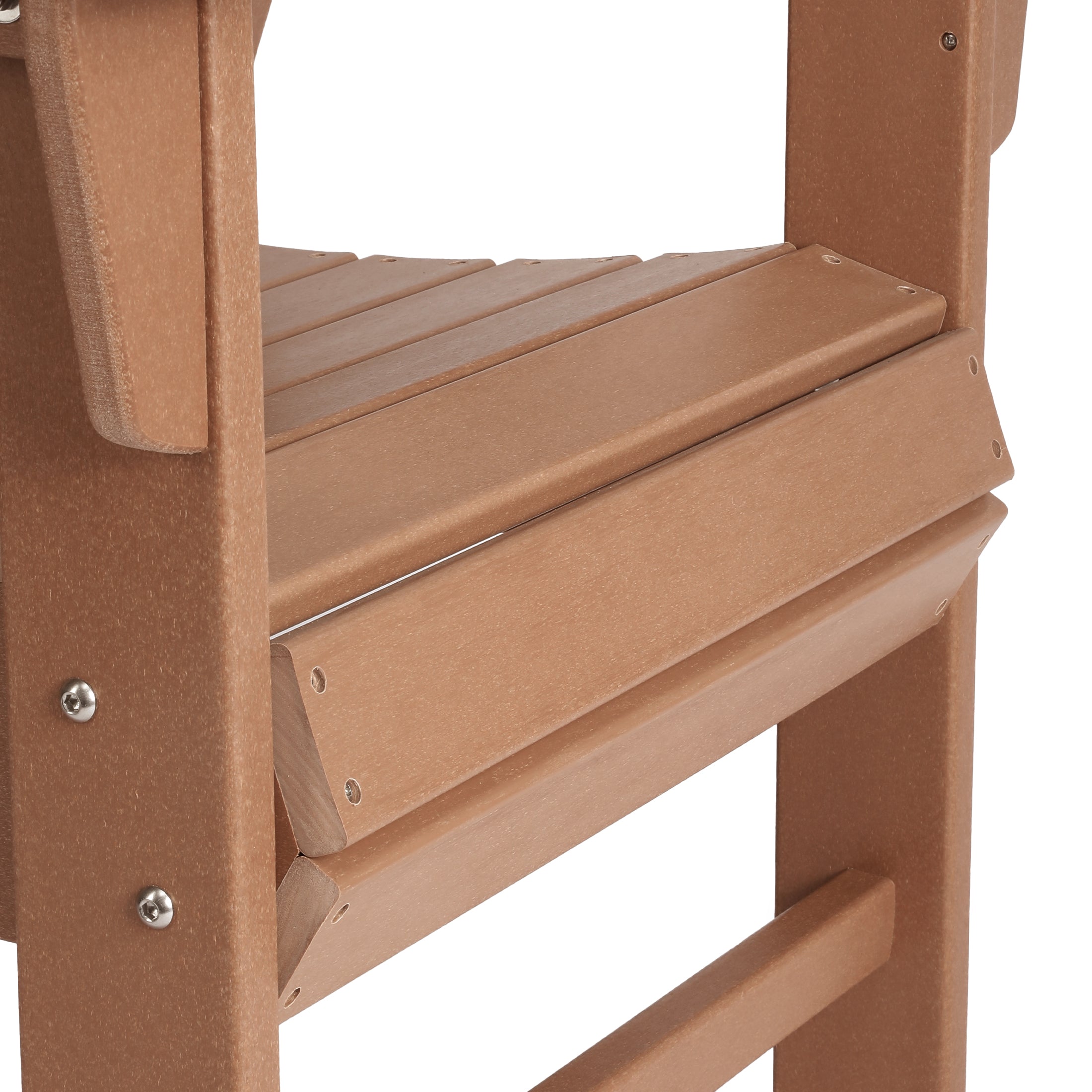 Ashore Outdoor Patio HDPE Plastic Modern Adirondack Dining Chairs (Set of 2)