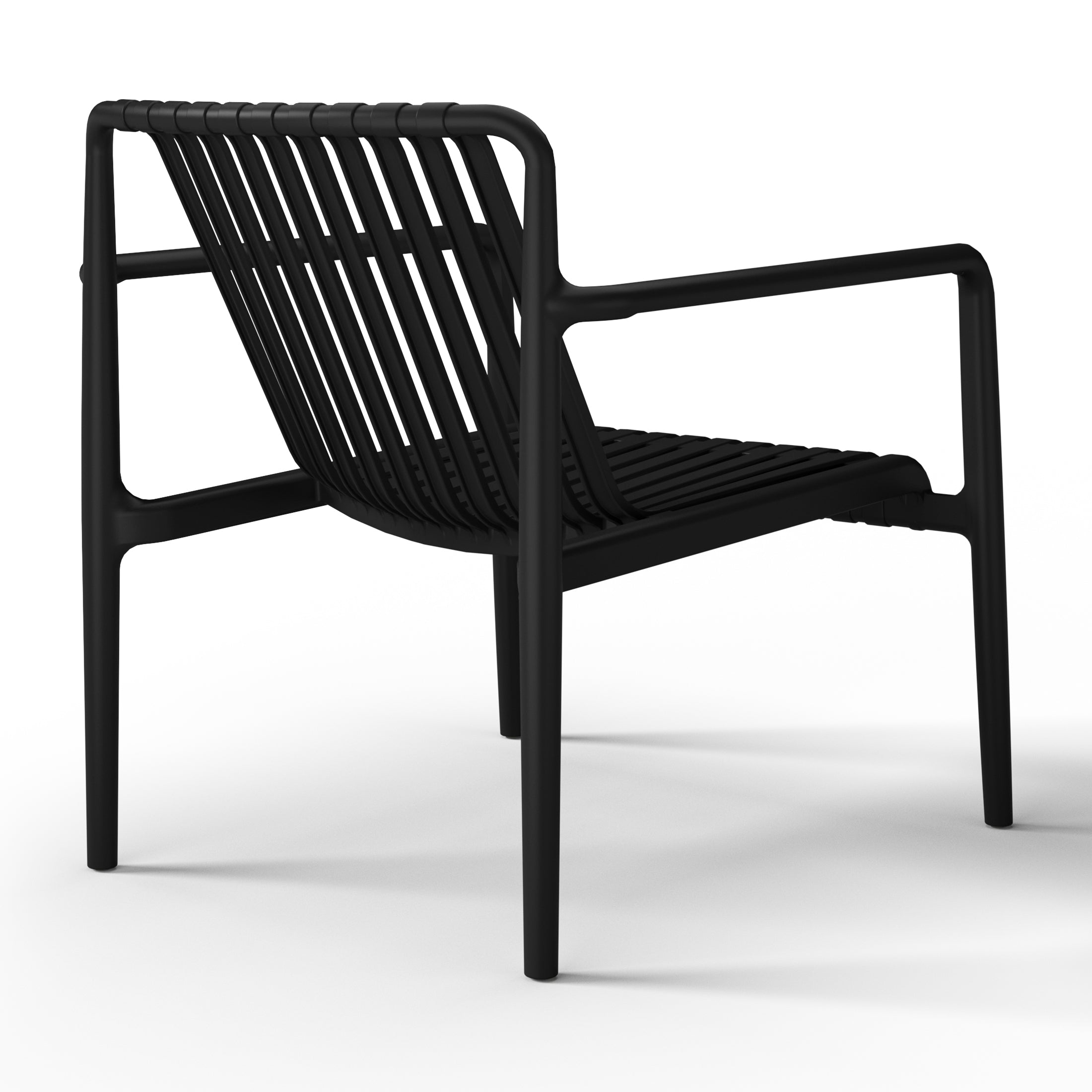 Playa Outdoor Modern Stackable Plastic Patio Club Armchairs (Set of 2)