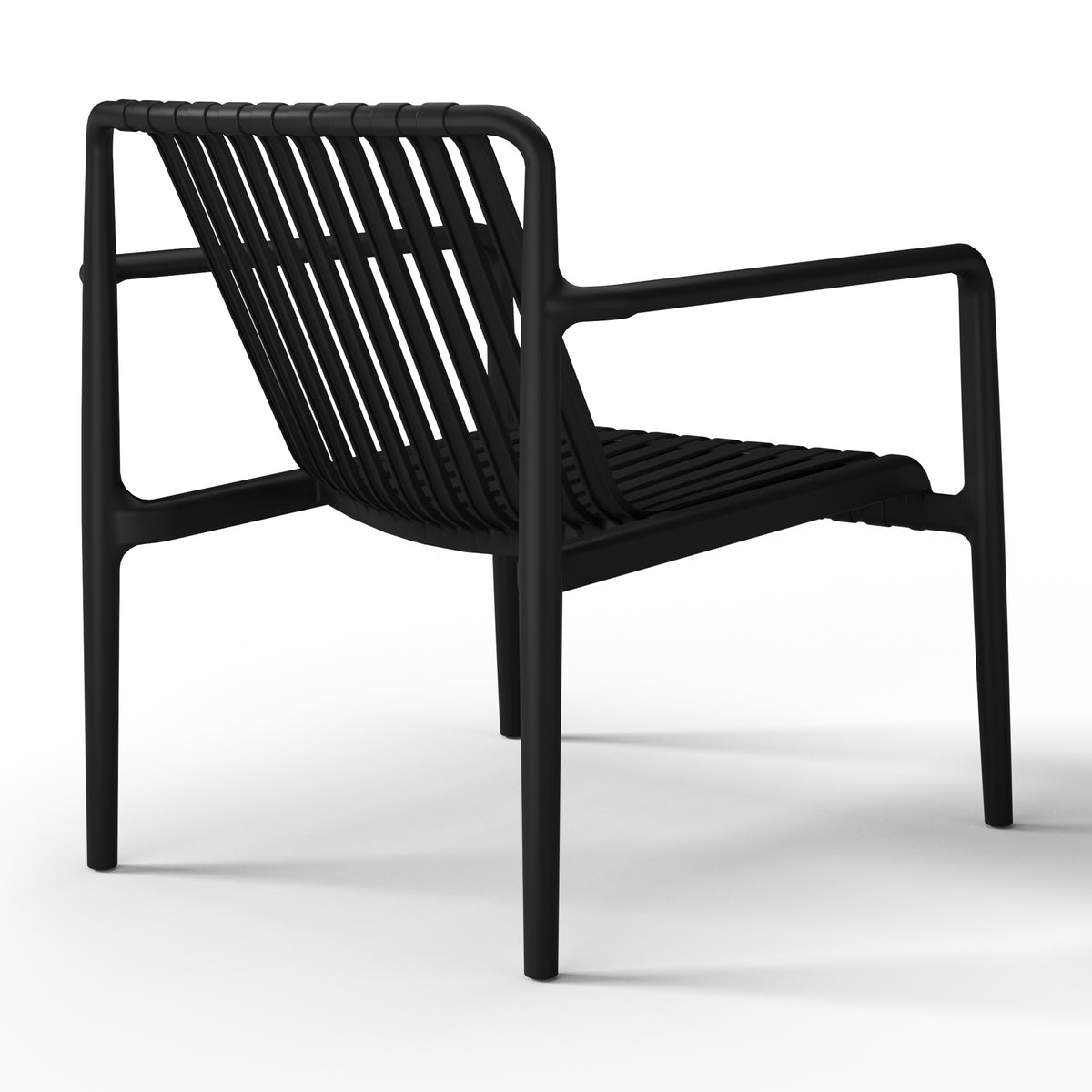Playa Outdoor Modern Stackable Plastic Patio Club Armchairs (Set of 2)