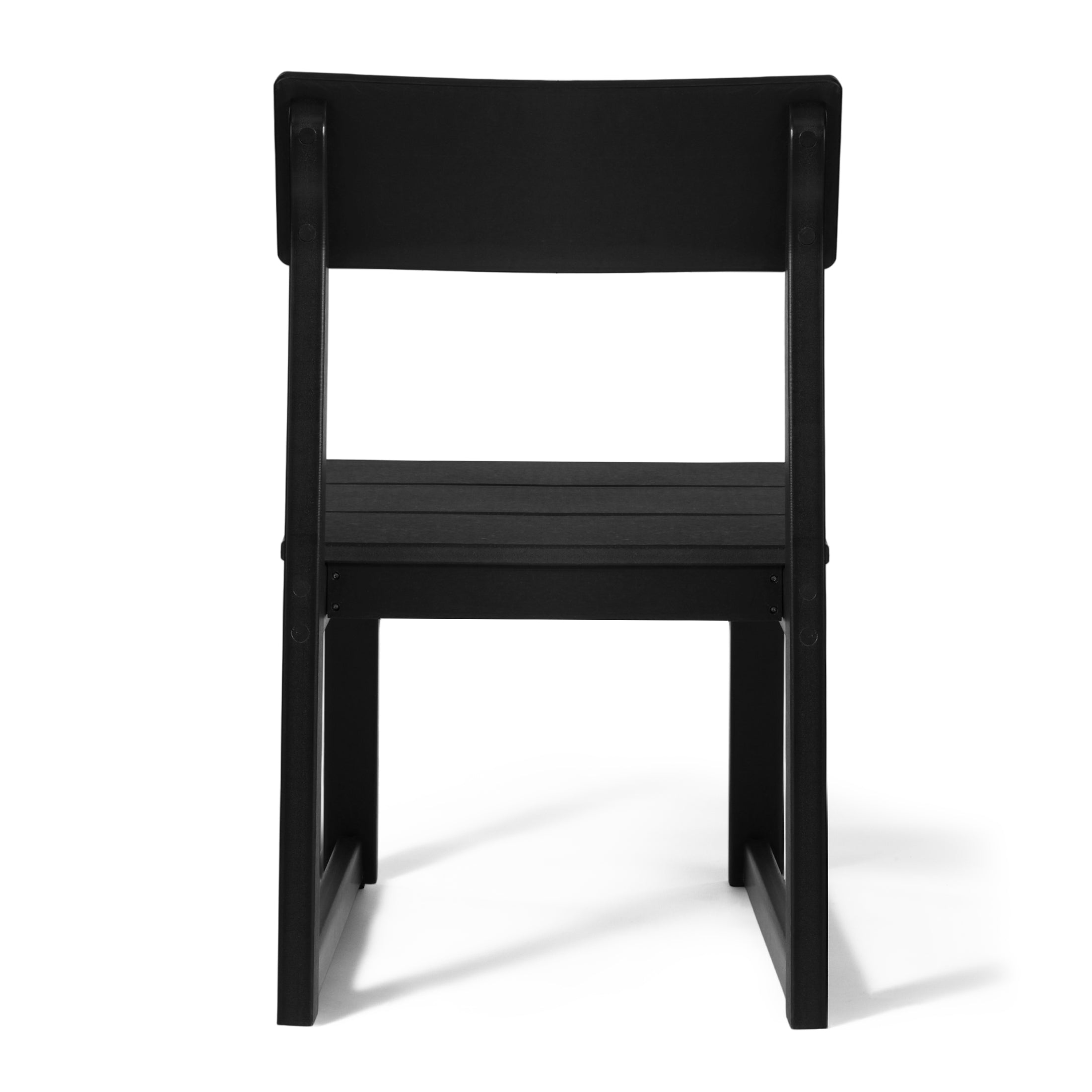 Paloma Modern HDPE Outdoor Armless Patio Dining Chairs (Set of 2)