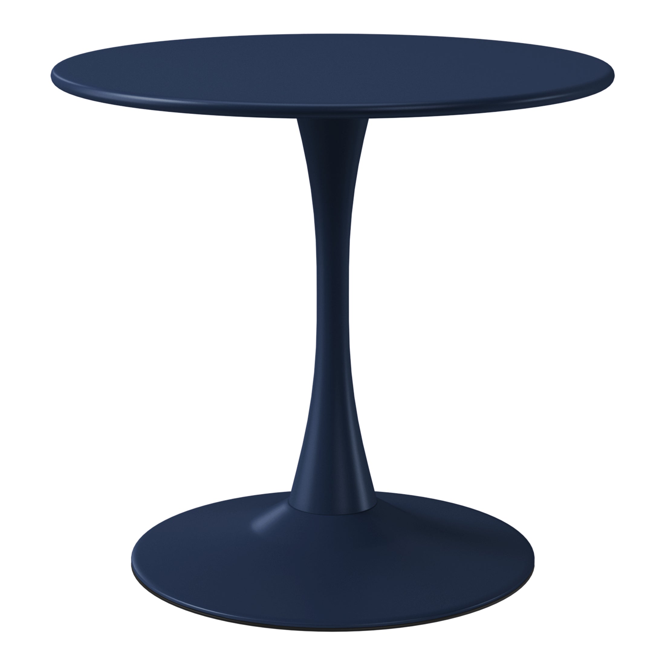 Playa 5-Piece Outdoor Indoor Round Metal Dining Table Set And Stackable Resin Patio Dining Side Chairs