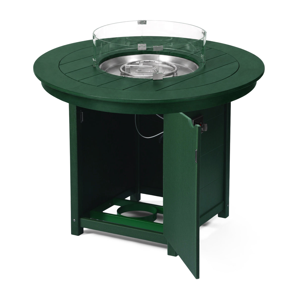 Helios 47" Modern Outdoor Patio Propane Round Counter Height Fire Pit Table