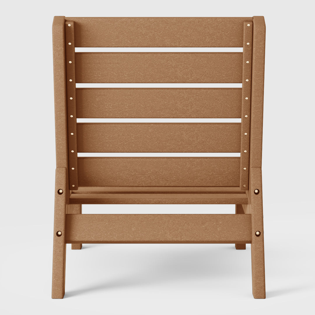 Avalon Outdoor HDPE Deep Seating Modular Armless Patio Chair with Patio Cushions