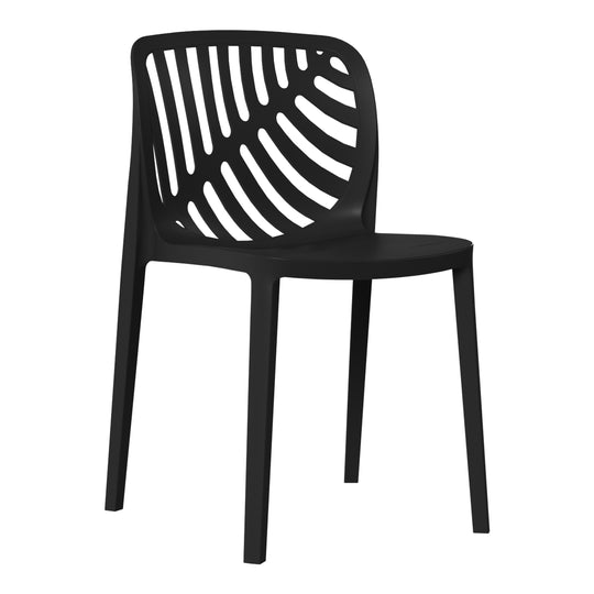 Playa Outdoor Modern Stackable Polypropylene Plastic Patio Bistro Dining Side Chairs (Set of 2)