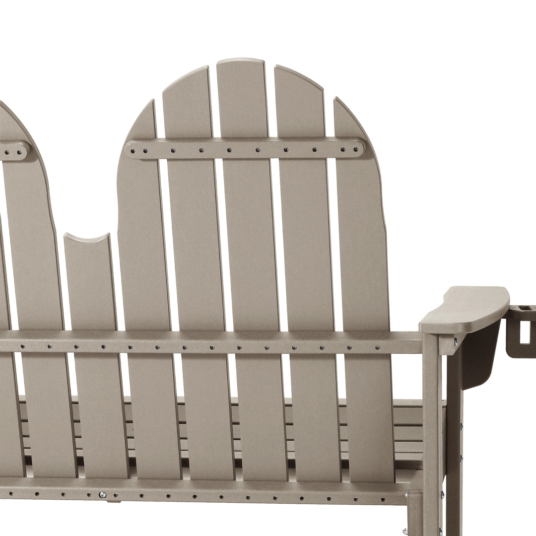 St. Augustine Outdoor Patio 49" HDPE Adirondack Garden Bench