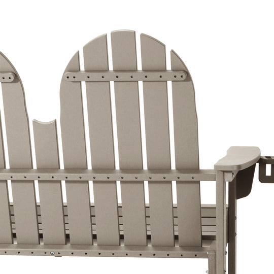 St. Augustine Outdoor Patio 49" HDPE Adirondack Garden Bench