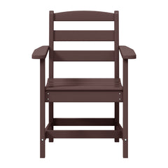 Ashore Outdoor HDPE Patio Classic Dining Arm Chair