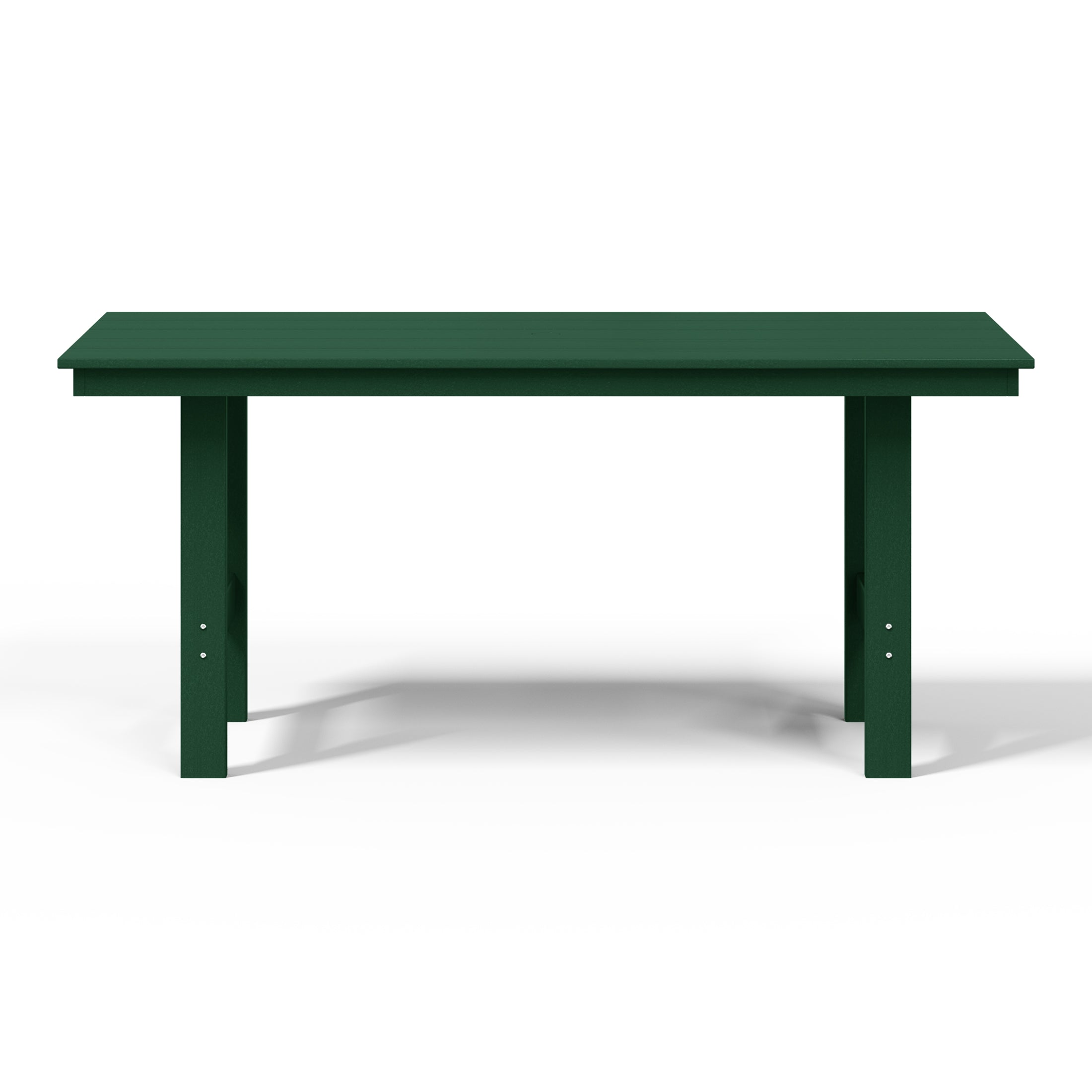 Ashore Outdoor Modern HDPE 66" Wide Rectangle Patio Dining Table for 6
