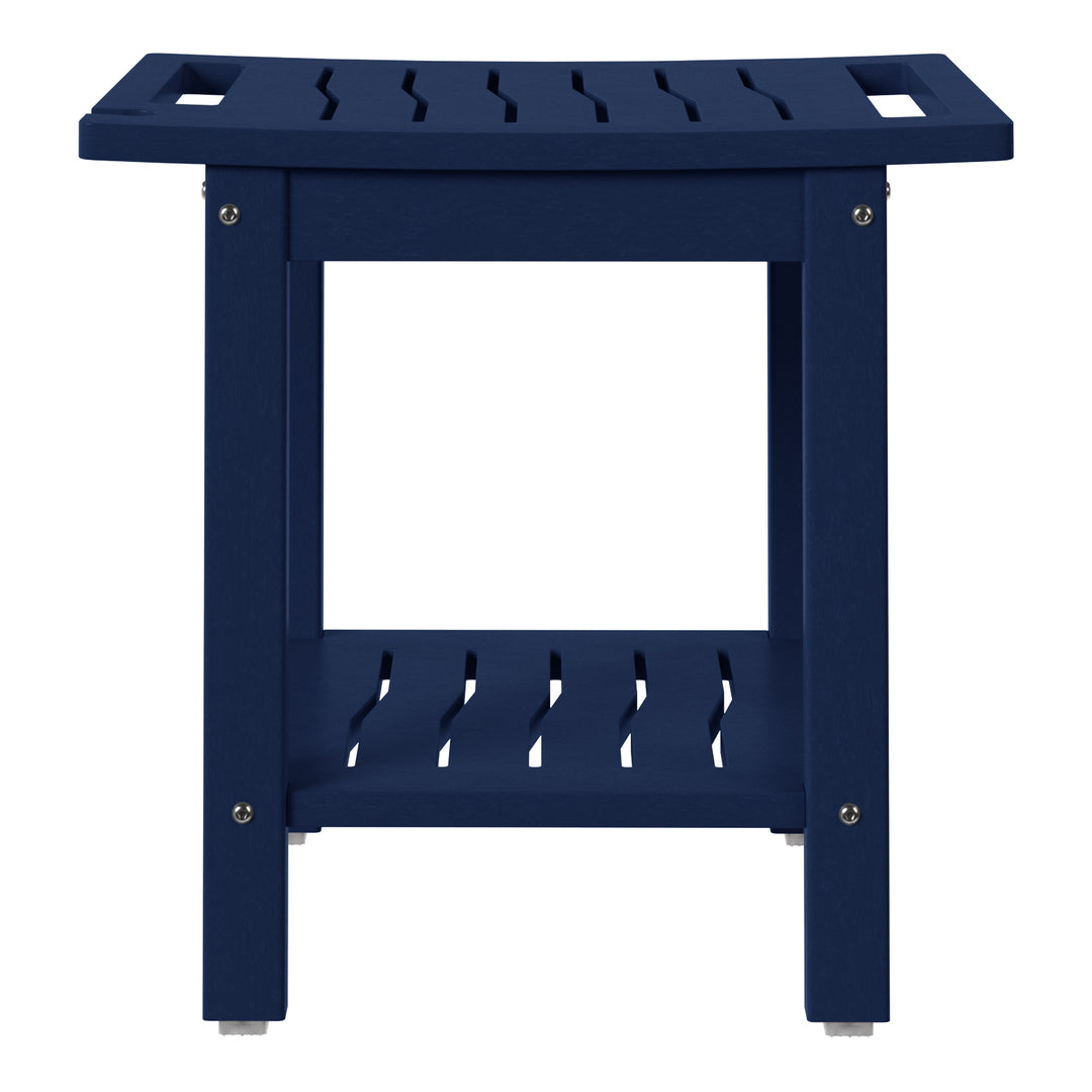 Sage HDPE Poly Plastic Waterproof Bathroom Shower Bench