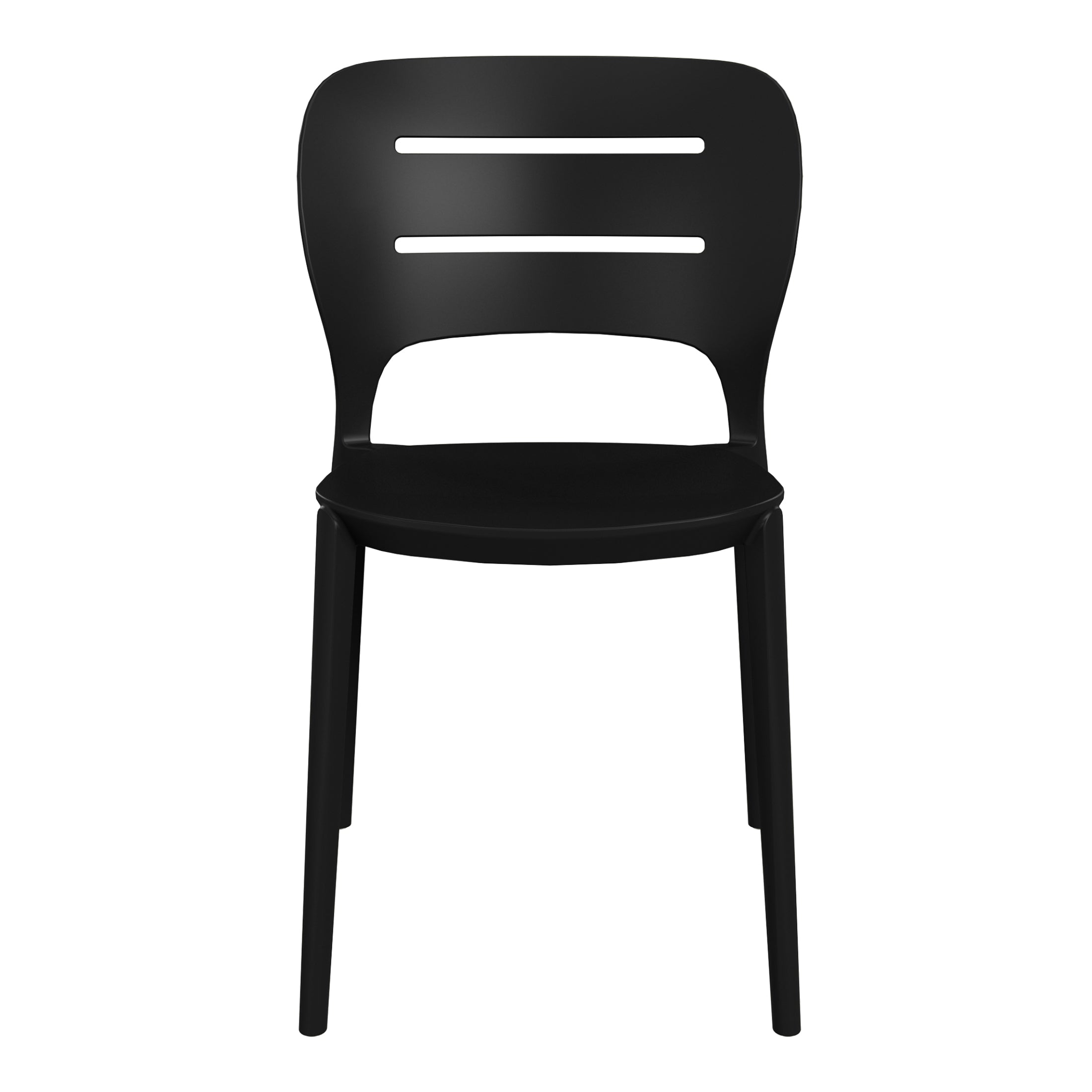 Playa Outdoor Modern Stackable Plastic Patio Dining Side Chairs (Set of 4)