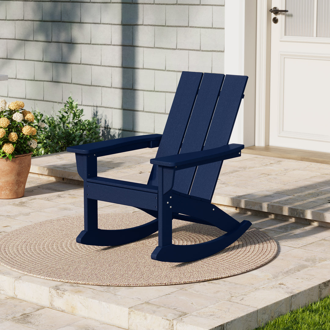 Ashore Outdoor Patio Modern Adirondack Rocking Chair