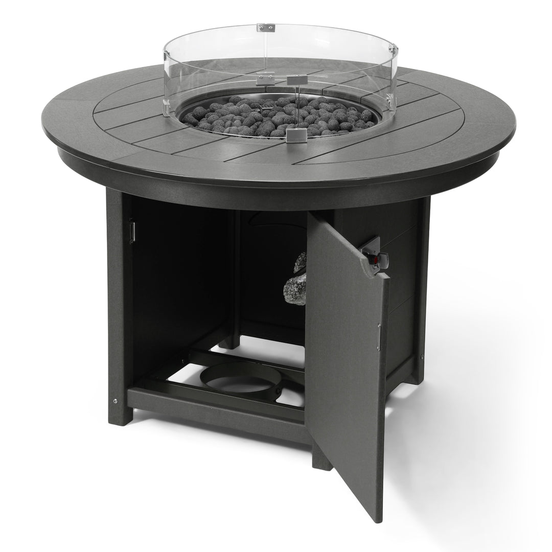 Helios 47" Modern Outdoor Patio Propane Gas Round Fire Pit Table
