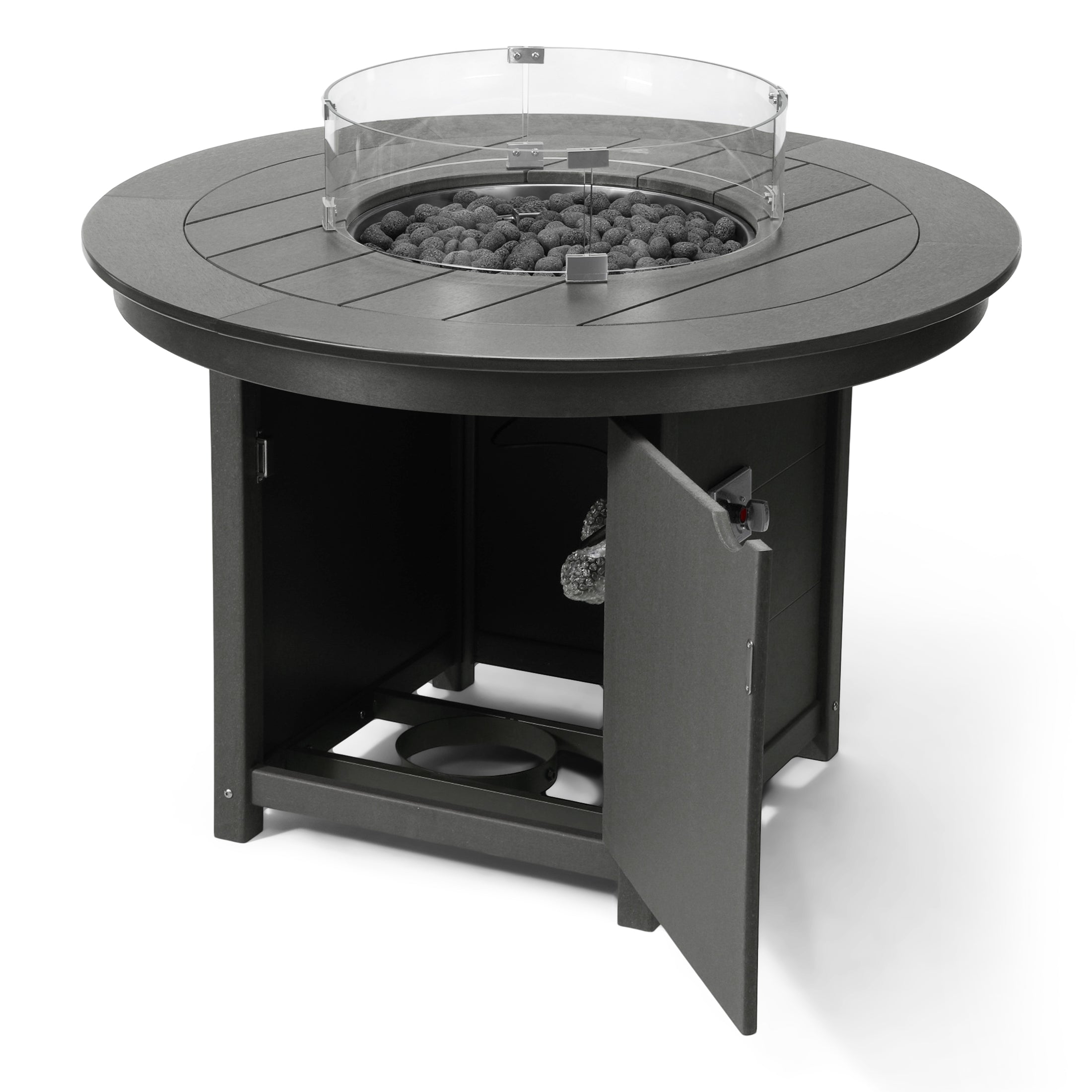 Helios 47" Modern Outdoor Patio Propane Gas Round Fire Pit Table