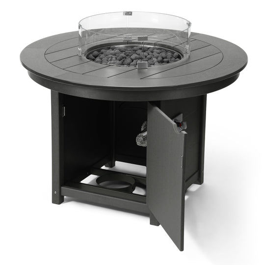 Helios 47" Modern Outdoor Patio Propane Gas Round Fire Pit Table