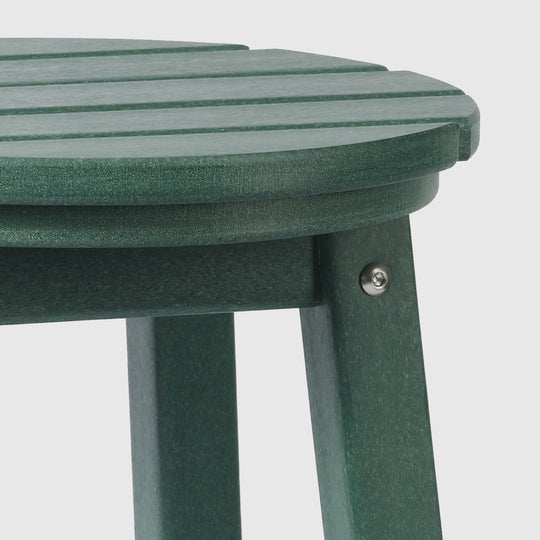 Malibu 24" HDPE Outdoor Patio Round Counter Height Bar Stool