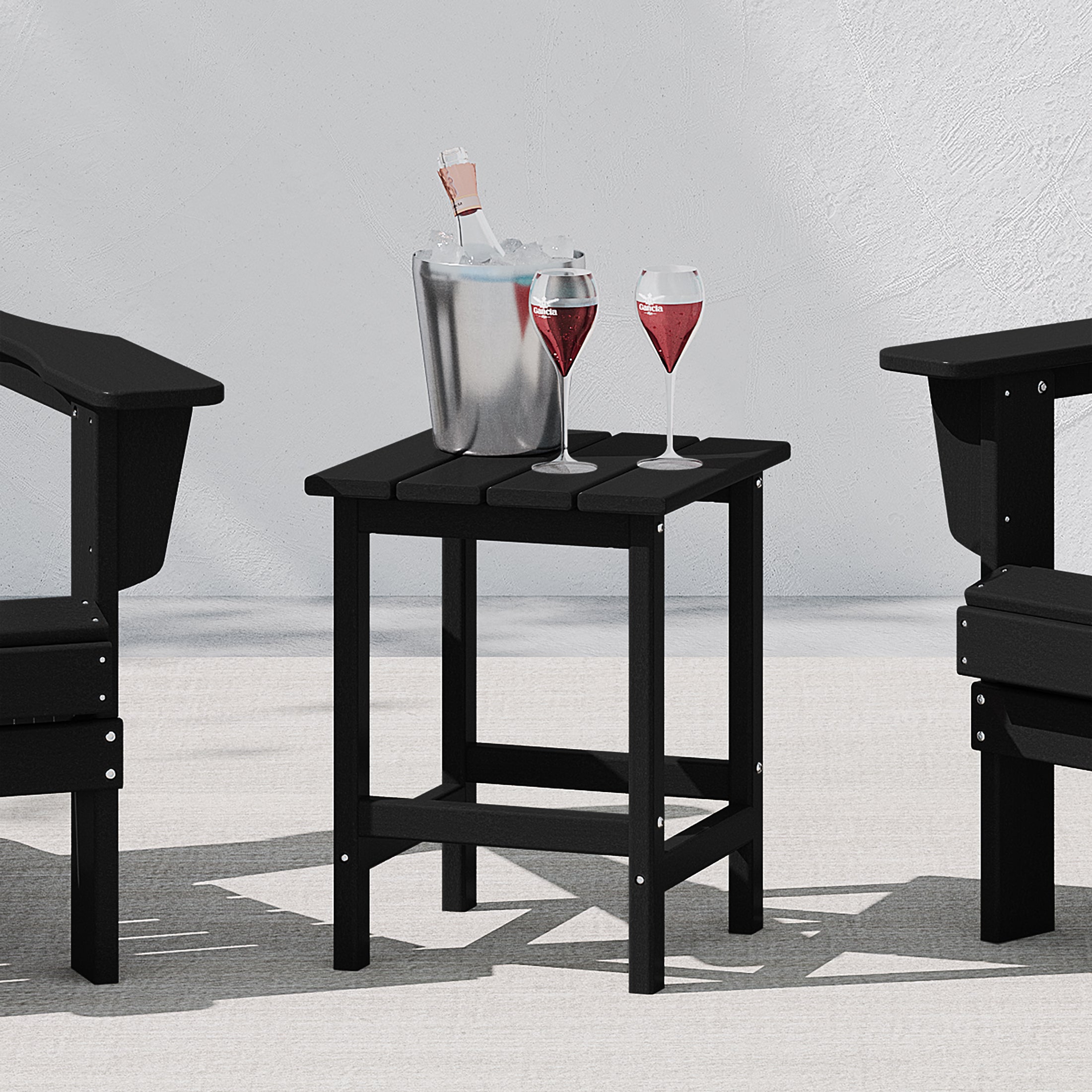 Malibu 14" square outdoor Side table for Adirondack chair