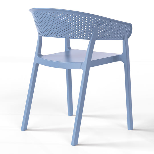 Playa 5-Piece Modern Patio Square Dining Table Set with Stackable Patio Dining Chairs