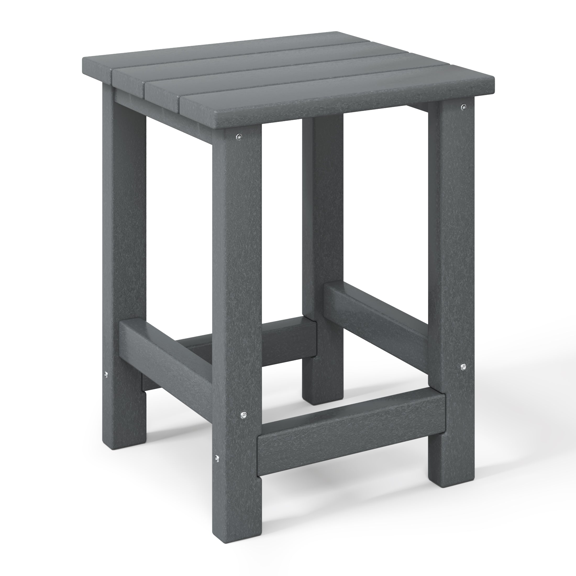 Ashore 3-Piece Kids HDPE Modern Adirondack Chairs Set with Square Side Table and Cup Holders