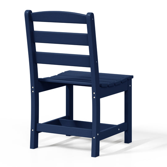 Ashore Outdoor HDPE Patio Classic Armless Dining Side Chair