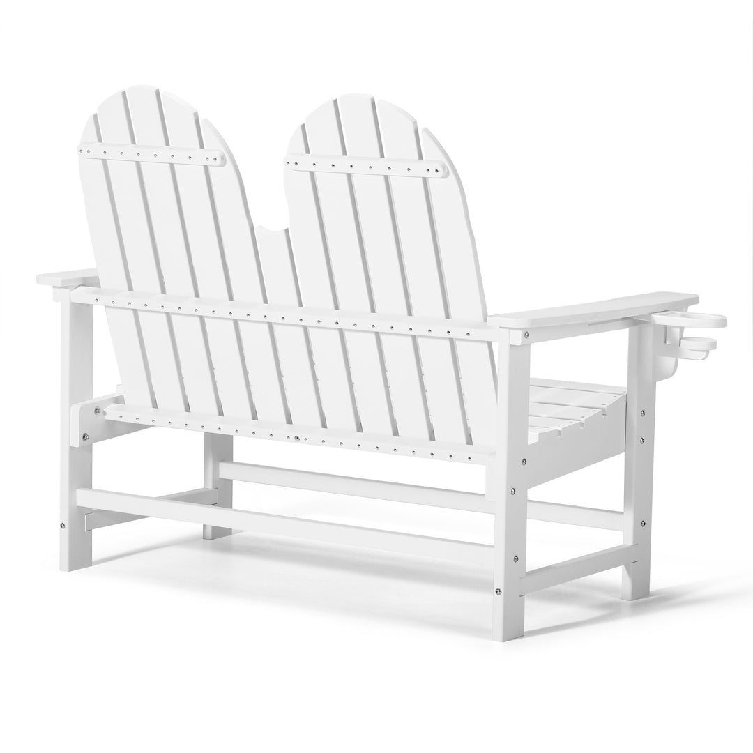 St. Augustine Outdoor Patio 49" HDPE Adirondack Garden Bench