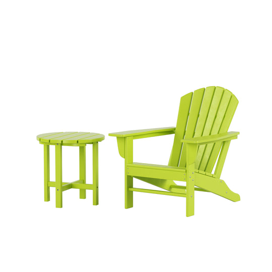 Dylan Outdoor Adirondack Chair with Side Table Set