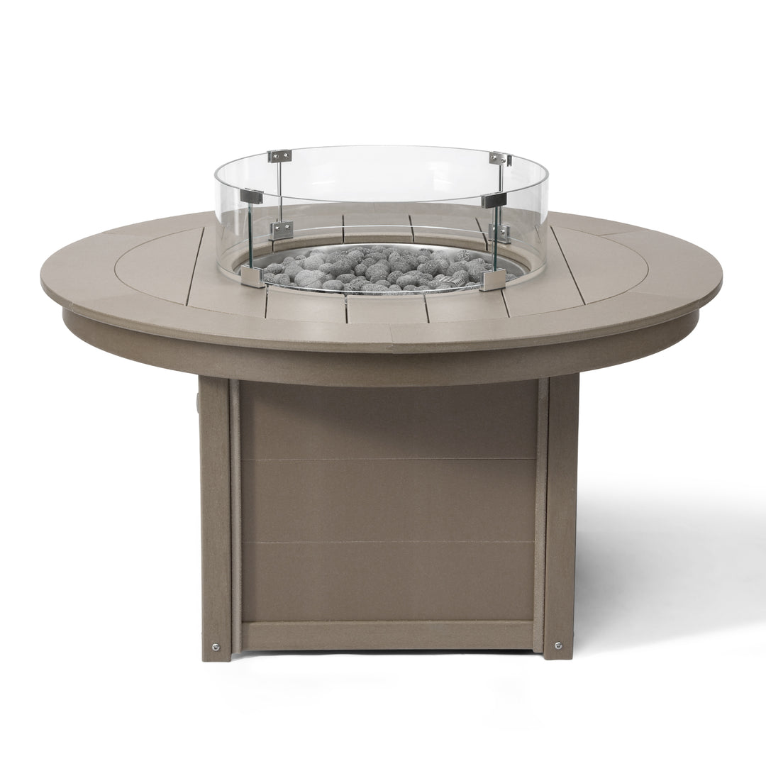 Helios 47" Modern Outdoor 55,000 BTU Patio Propane Round Fire Pit Table