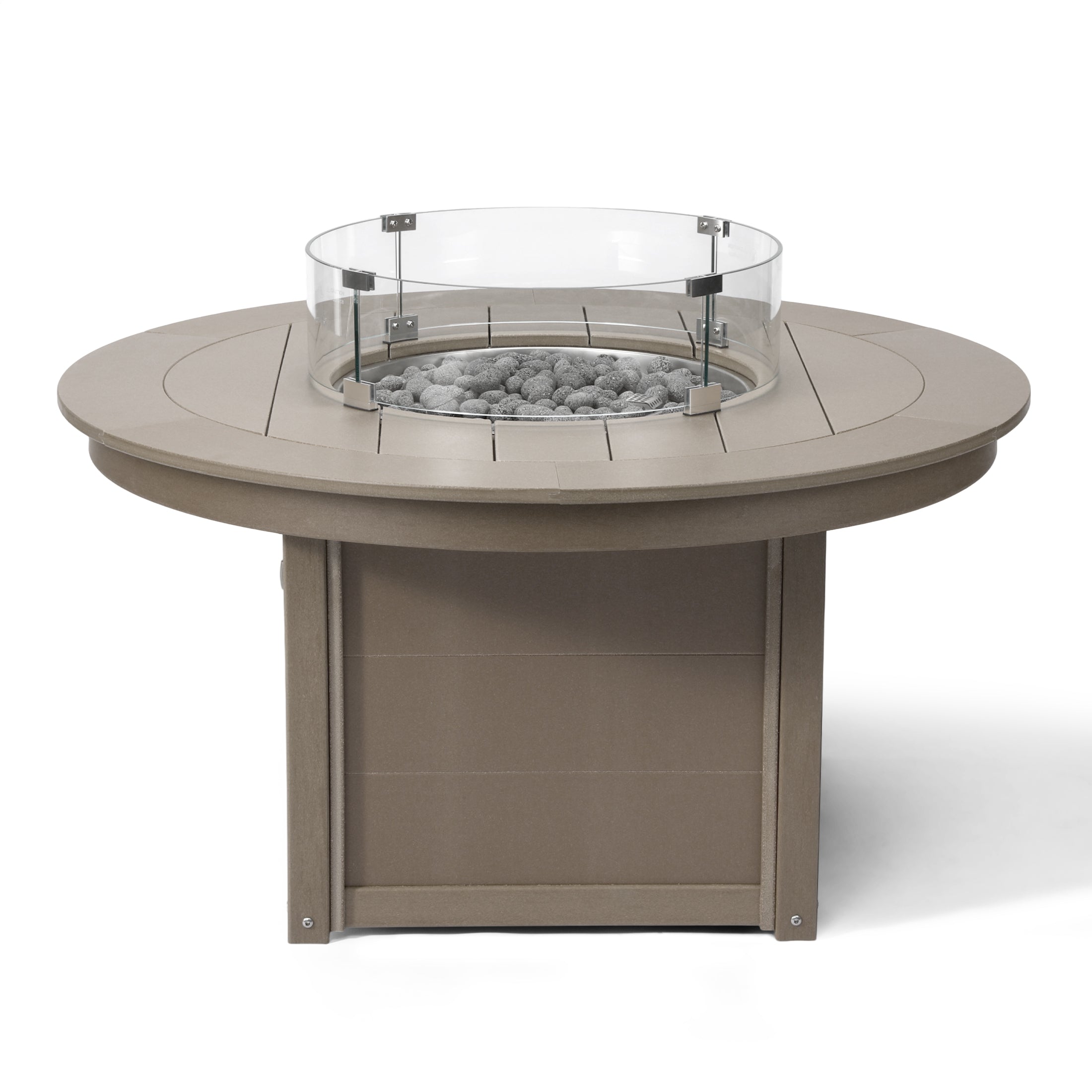 Helios 47" Modern Outdoor 55,000 BTU Patio Propane Round Fire Pit Table
