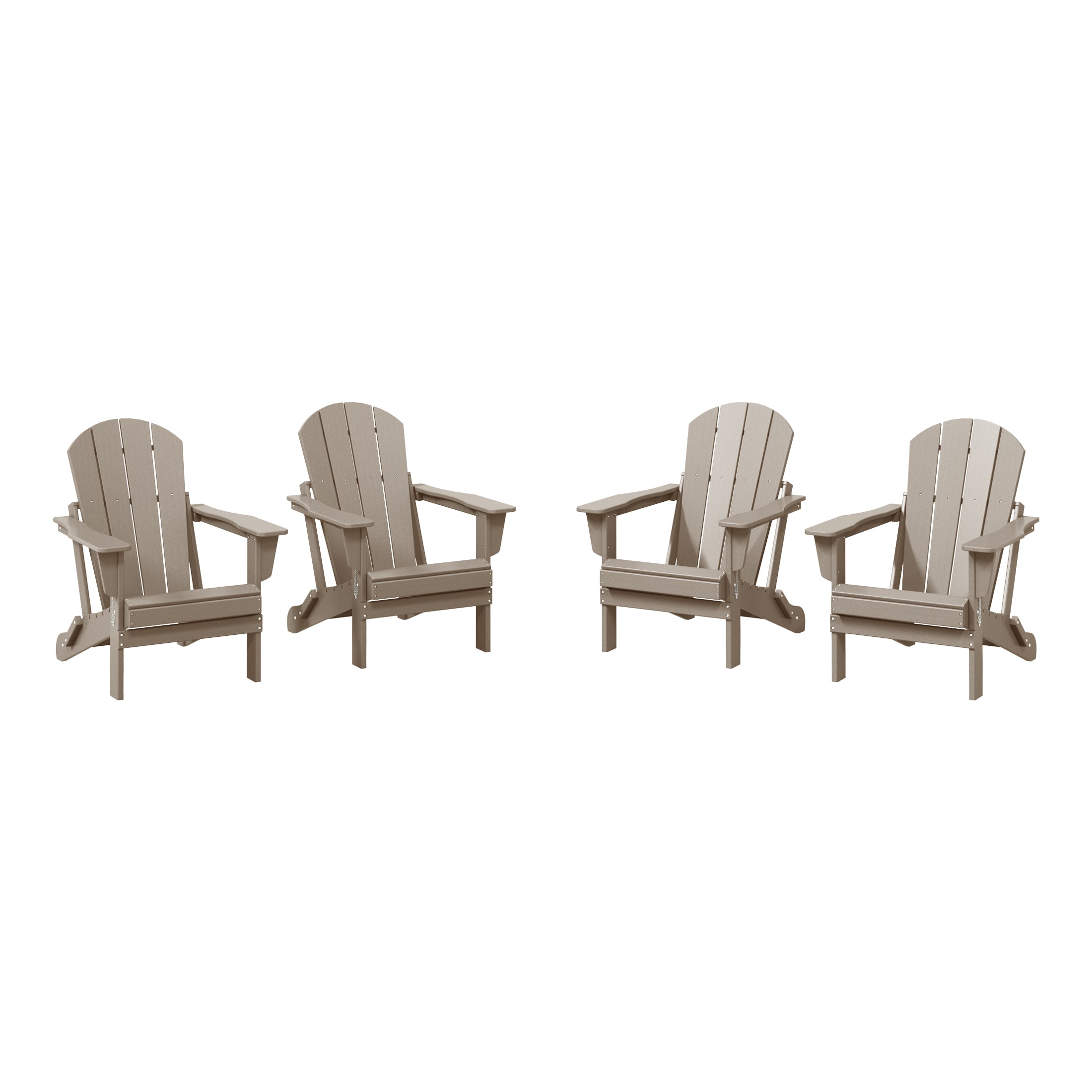 Malibu outdoor folding Poly Adirondack chair (Set of 4)