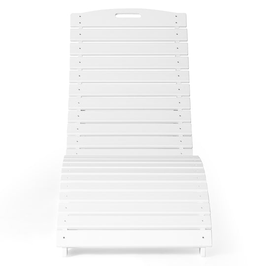 Outdoor HDPE In-Pool Patio Chaise Lounge Chair With Wheels