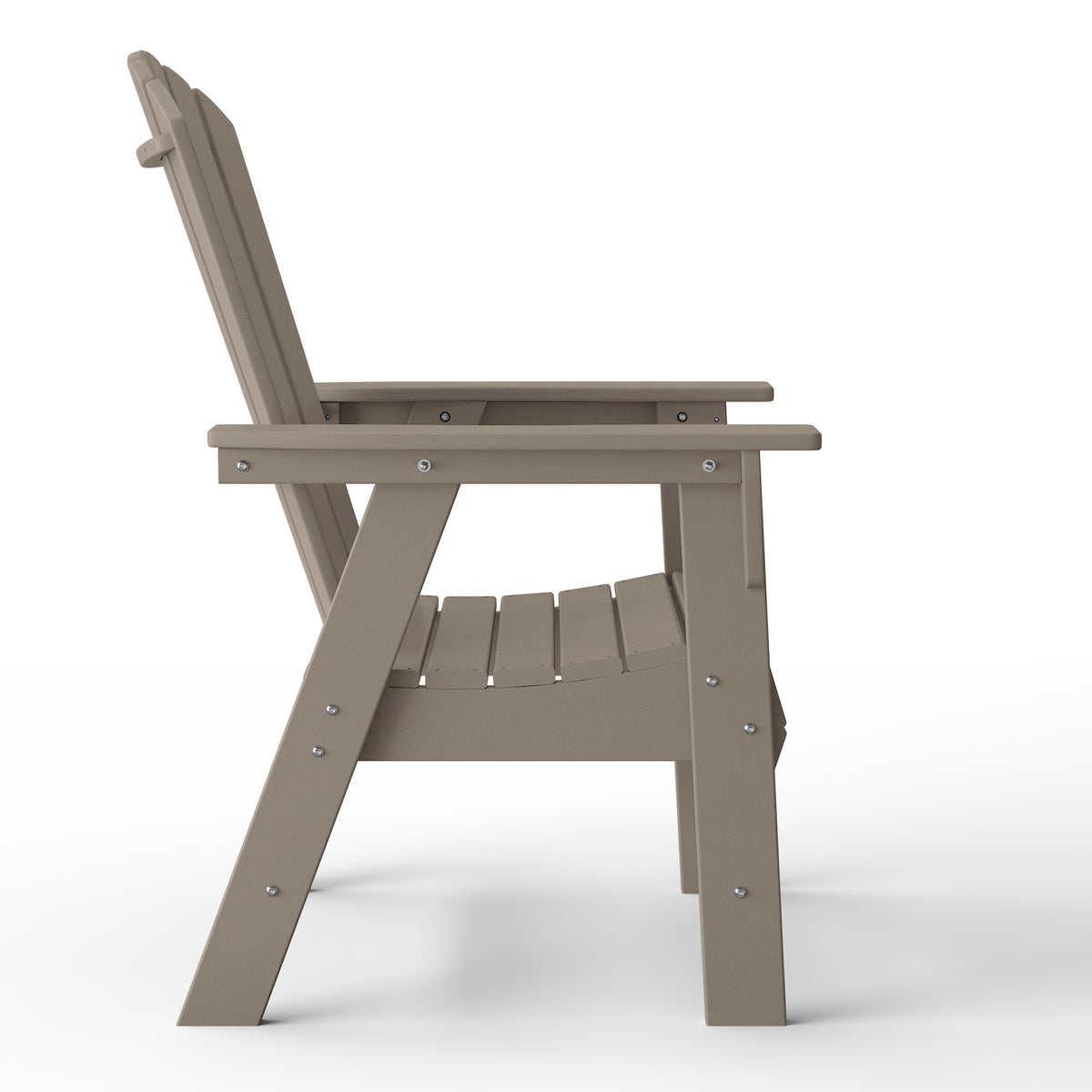 Dylan Outdoor Patio Shell-back Adirondack Dining Chair Weather Resistant