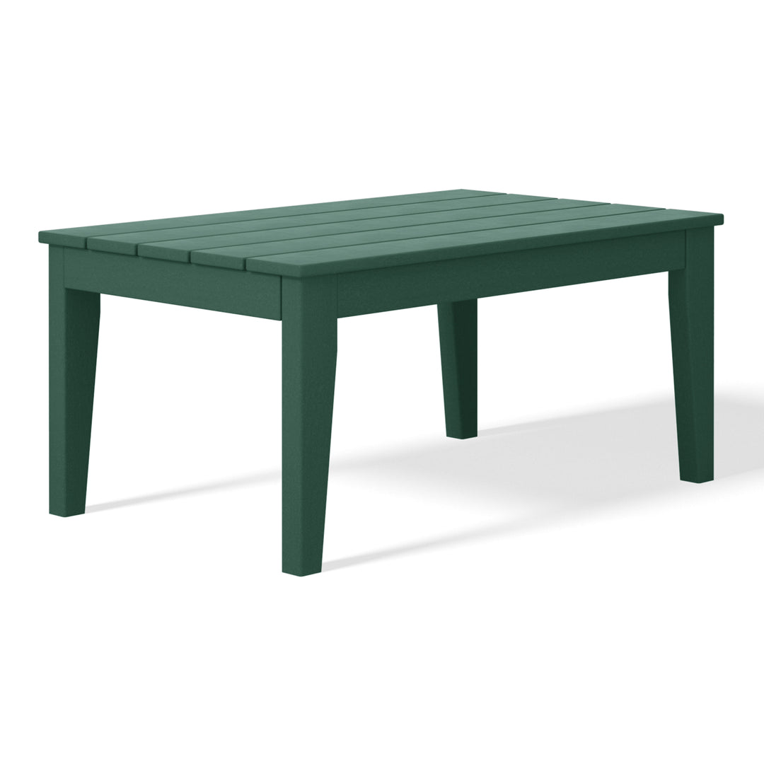 Malibu Low Outdoor HDPE Patio Rectangle Coffee Table