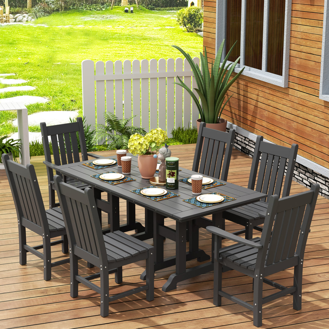 Malibu 7 Piece Outdoor Patio Dining Set Outdoor Table and Chair Set
