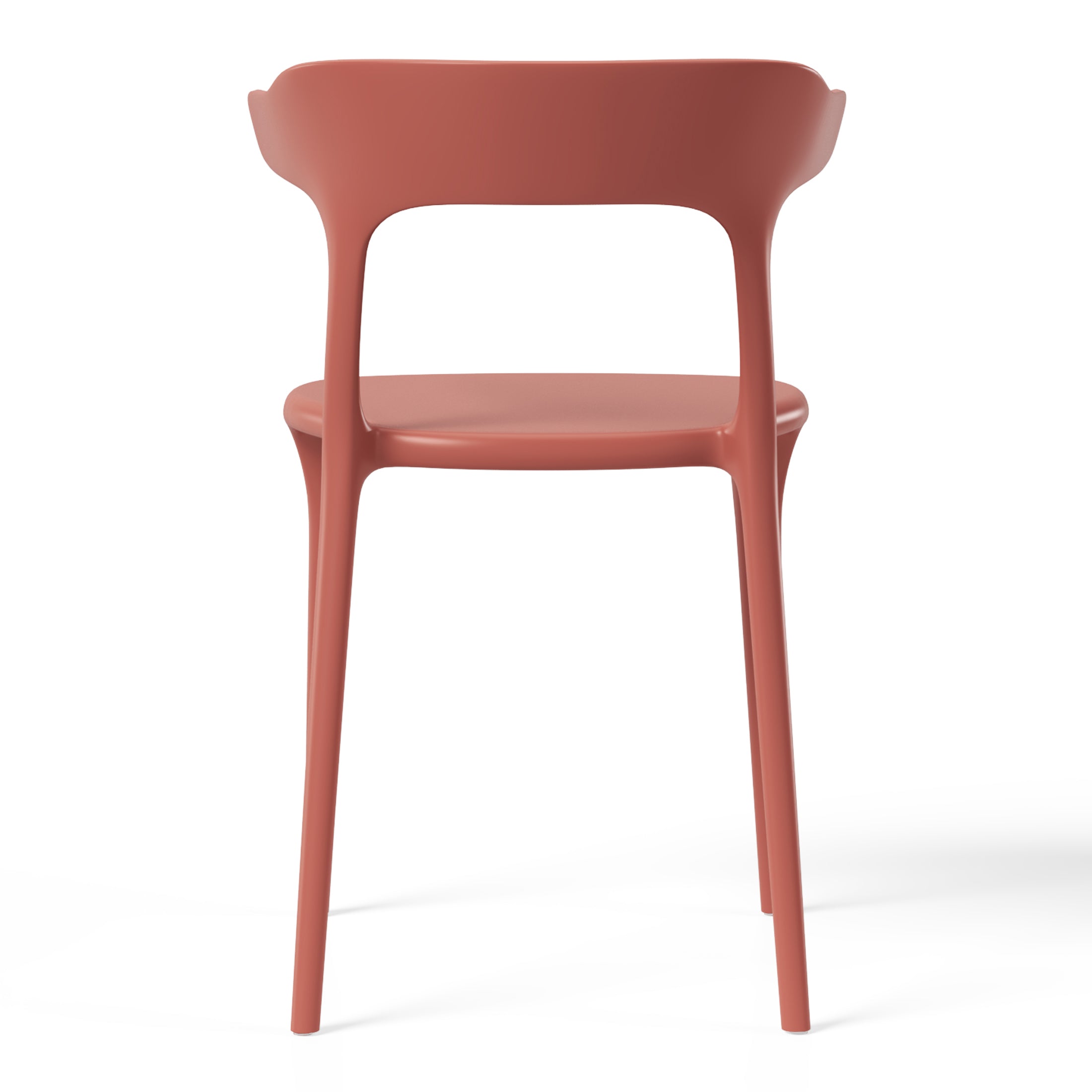 Playa Modern Stackable Resin Plastic Patio Dining Chair (Set of 4)