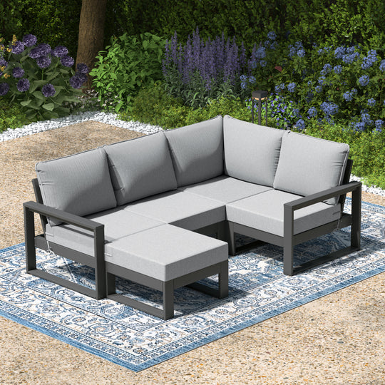 Montara 5-piece Outdoor Sectional Modular Patio Furniture Sofa Set