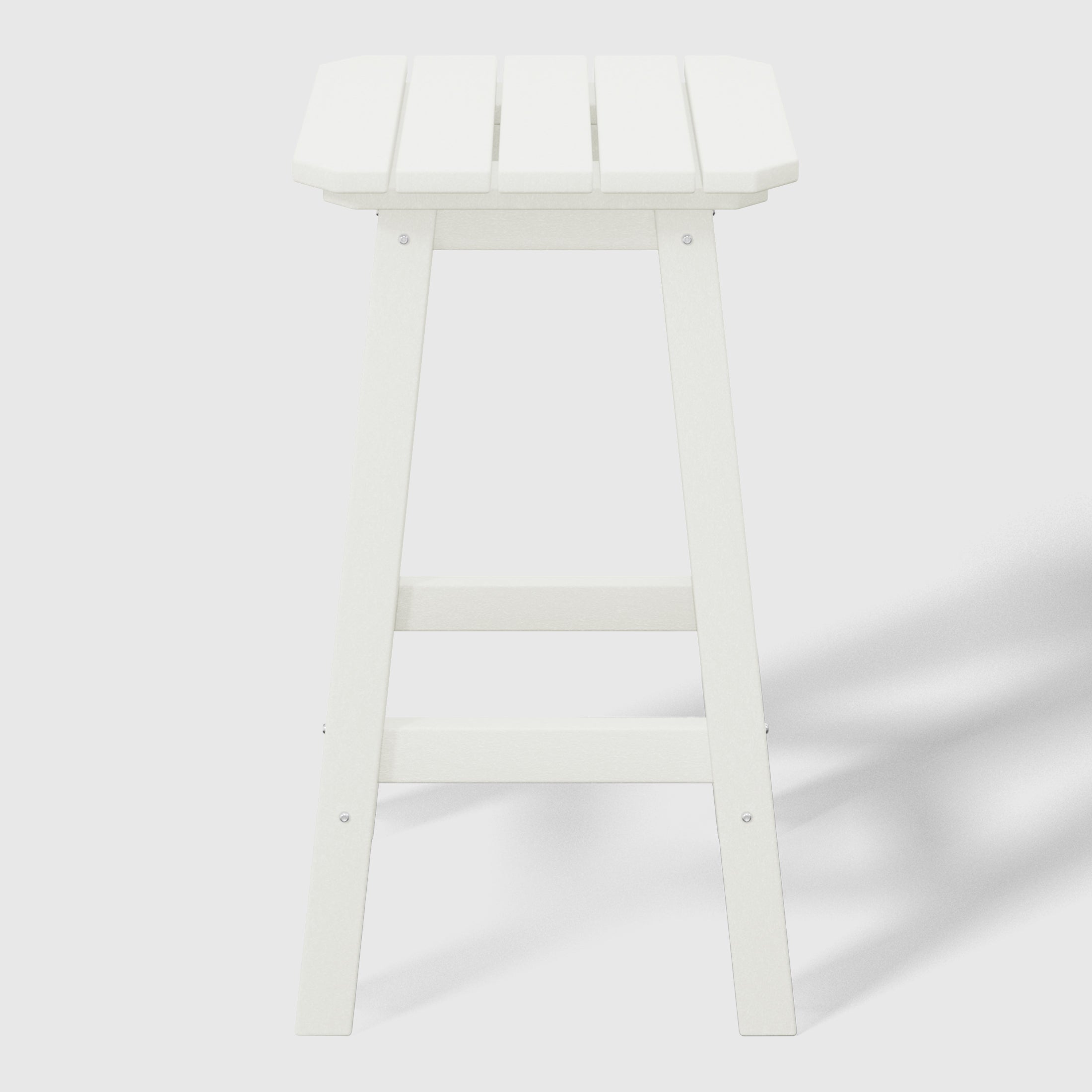 Malibu 24" HDPE Outdoor Patio Counter High Backless Square Bar Stool