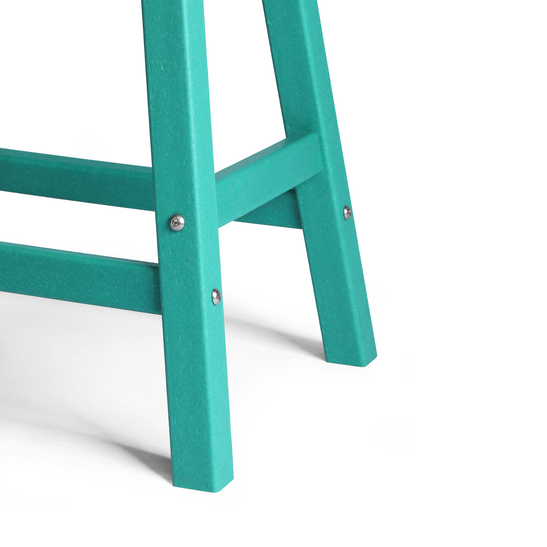 Malibu 24" HDPE Outdoor Patio Counter Height Bar Stools (Set of 2)