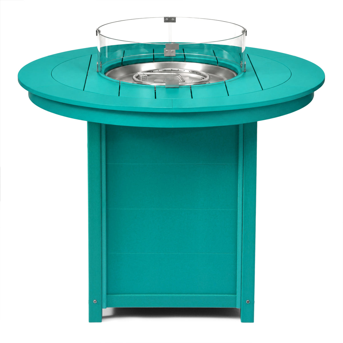 Helios 47" Modern Outdoor Patio Propane Round Counter Height Fire Pit Table