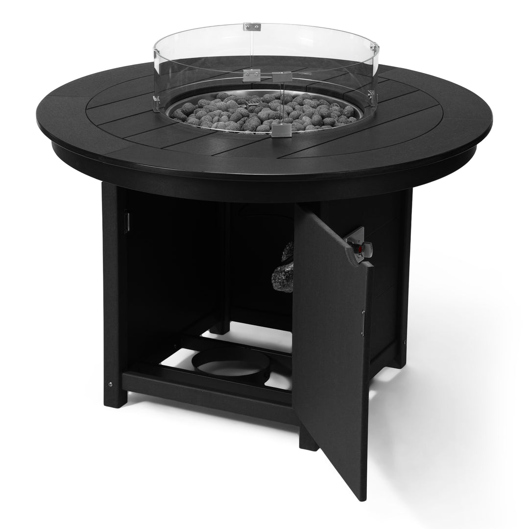 Helios 47" Modern Outdoor Patio Propane Gas Round Fire Pit Table
