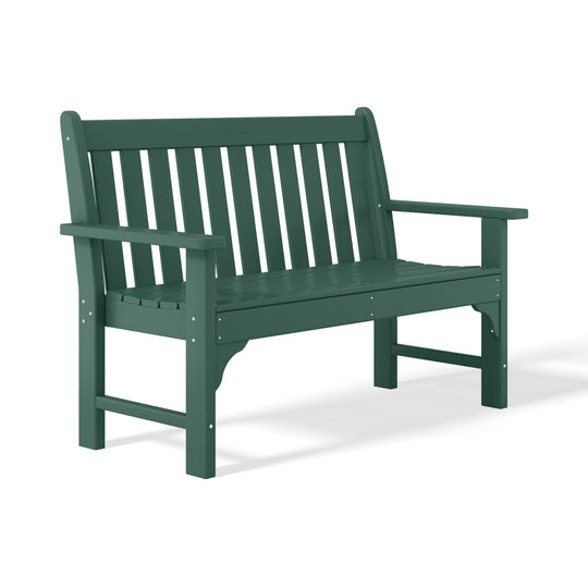 Malibu Outdoor 2-Person All-Weather HDPE Front Porch Garden Bench