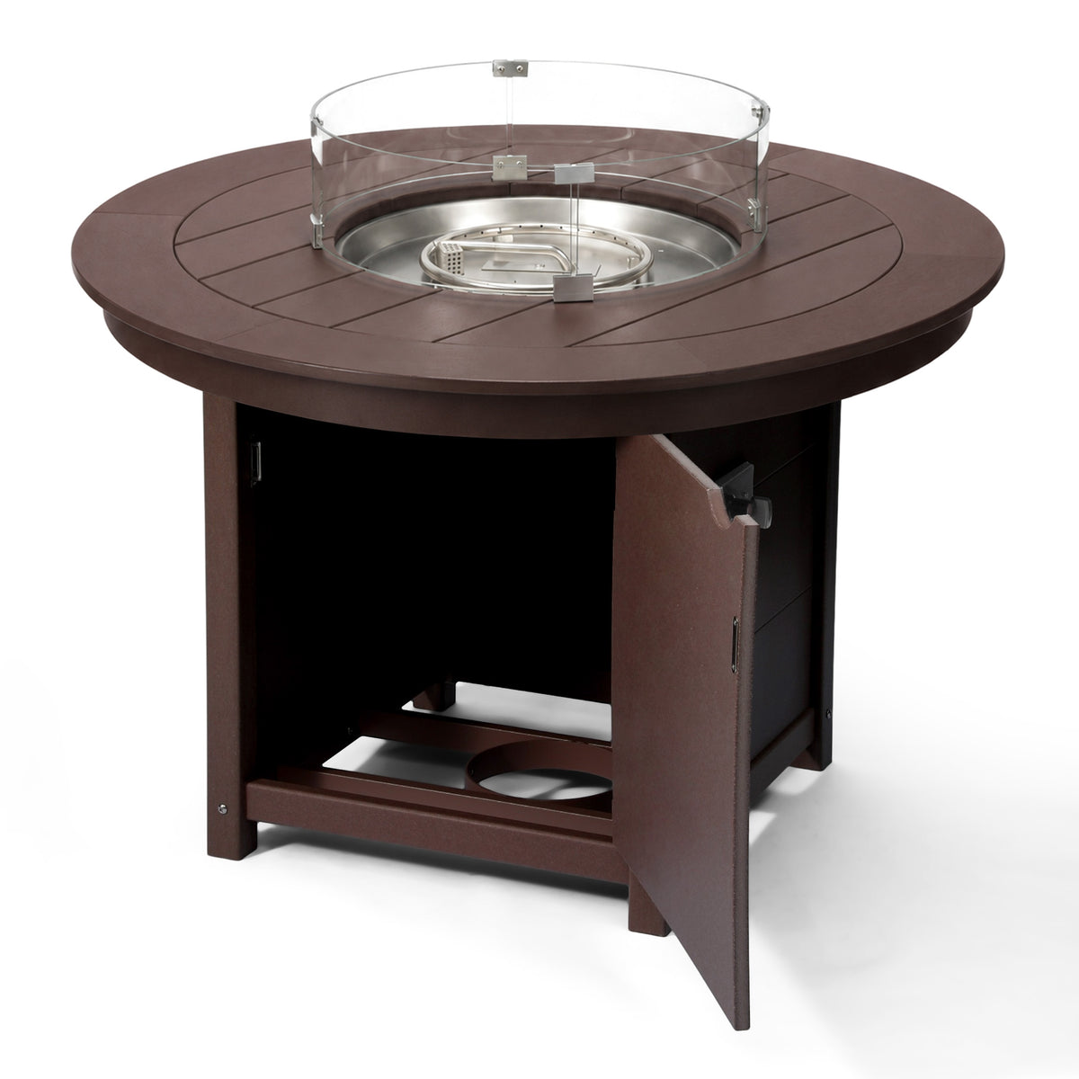 Helios 47" Modern Outdoor Patio Propane Gas Round Fire Pit Table