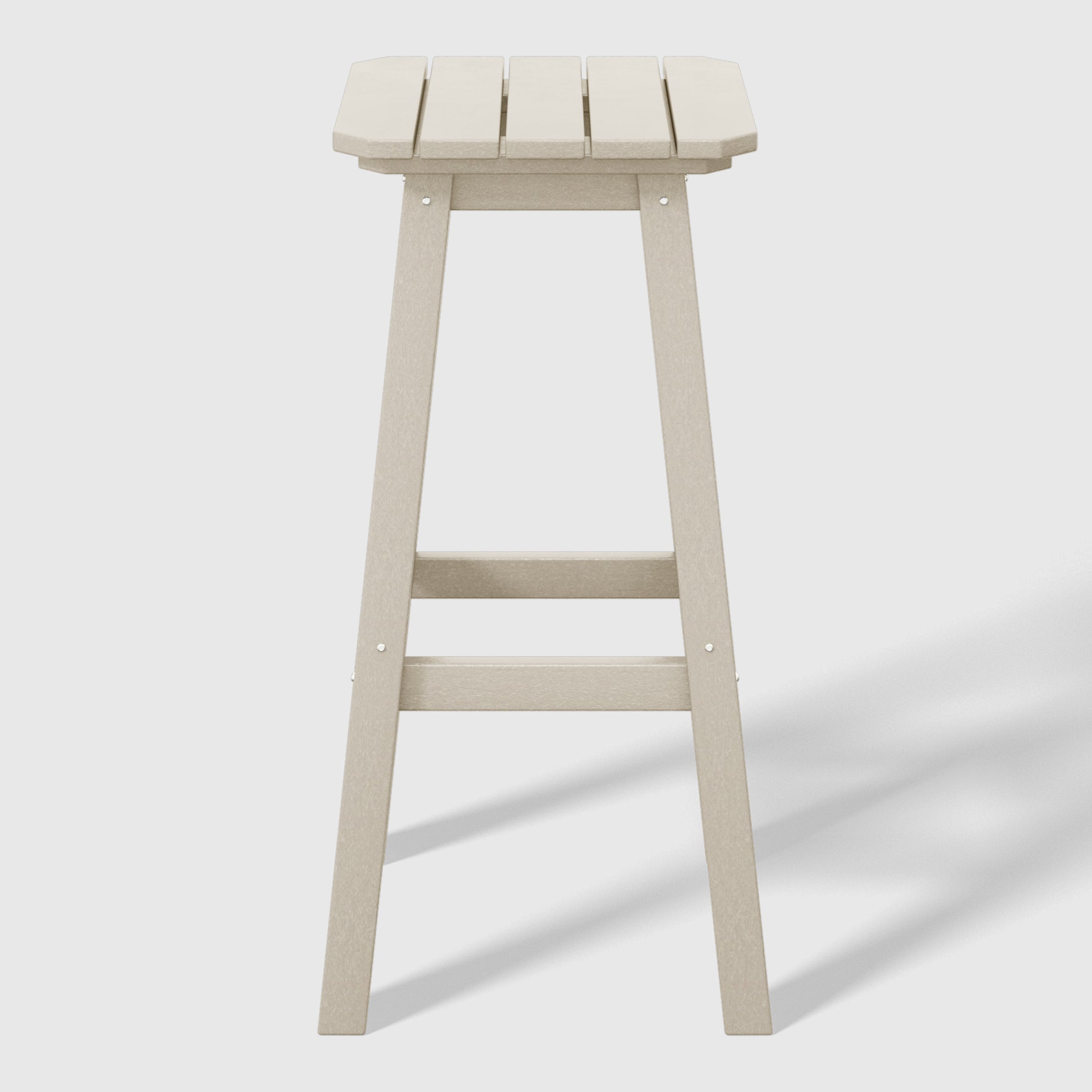 Malibu 29" HDPE Outdoor Patio Square Backless Bar Stool