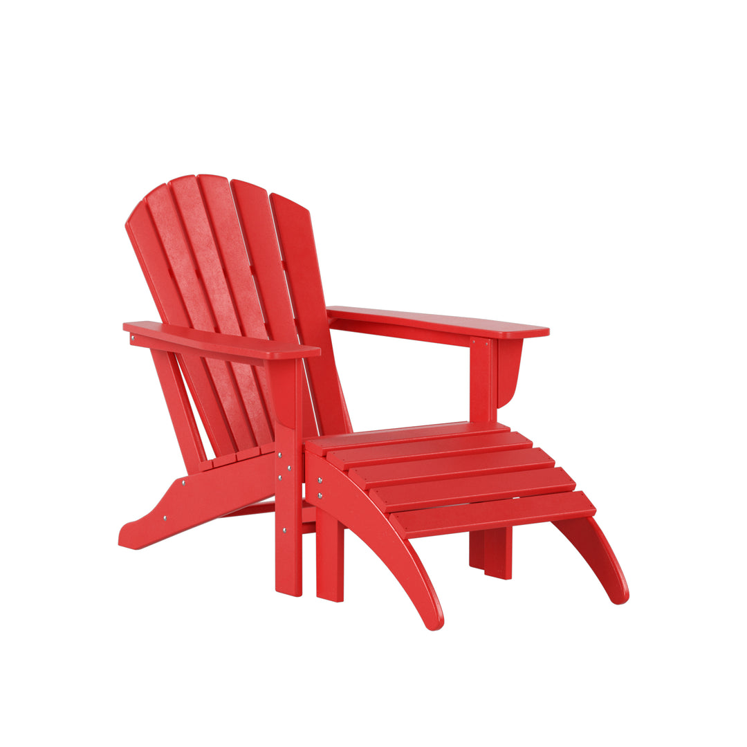 Dylan Outdoor Adirondack Chair With Ottoman 2-Piece Set