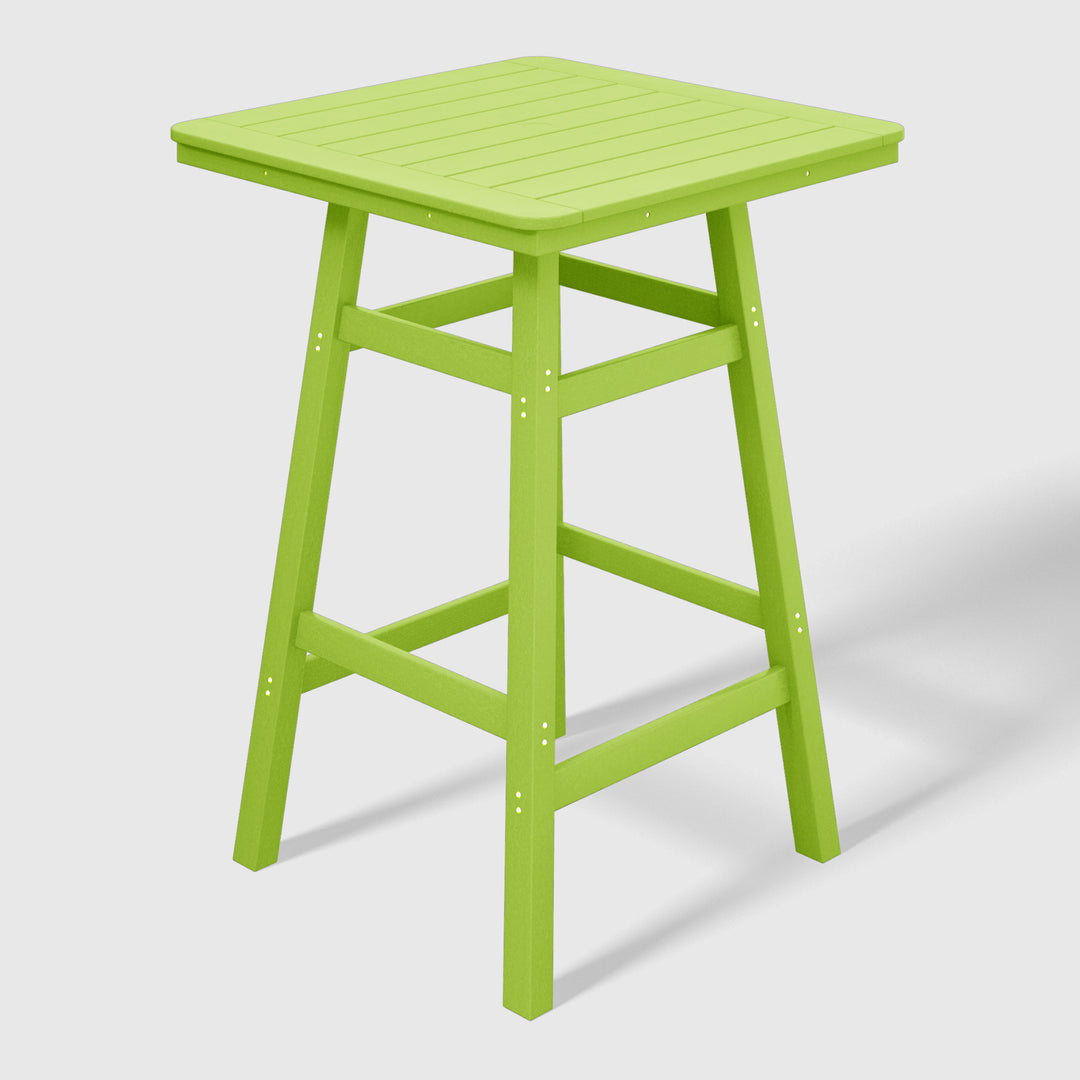 Malibu 30" Square Outdoor Patio Bistro Bar Table With Umbrella Hole