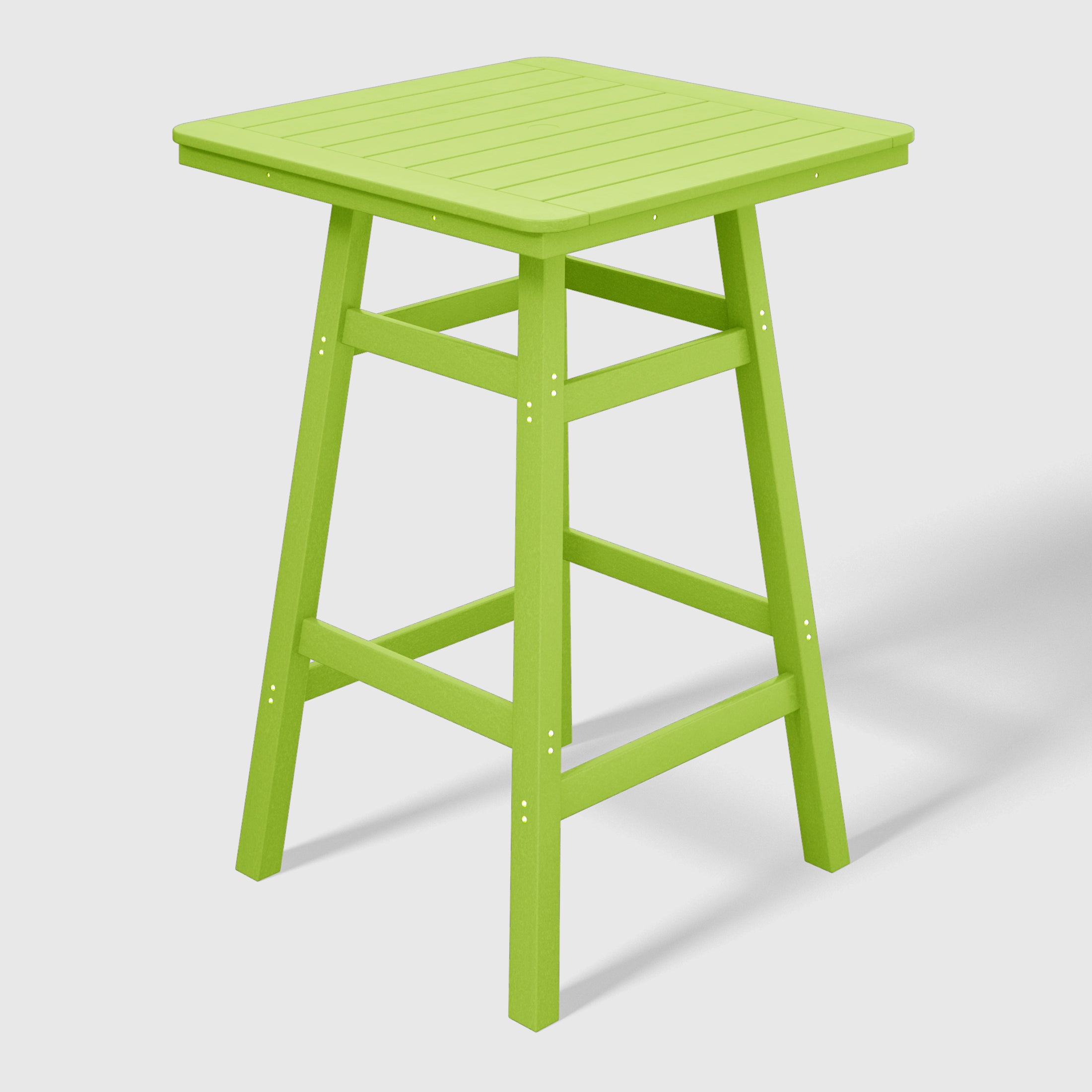 Malibu 30" Square Outdoor Patio Bistro Bar Table With Umbrella Hole
