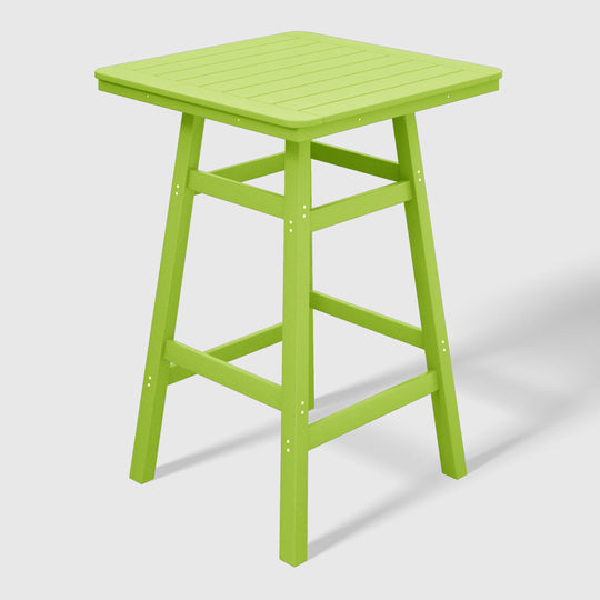 Malibu 30" Square Outdoor Patio Bistro Bar Table With Umbrella Hole