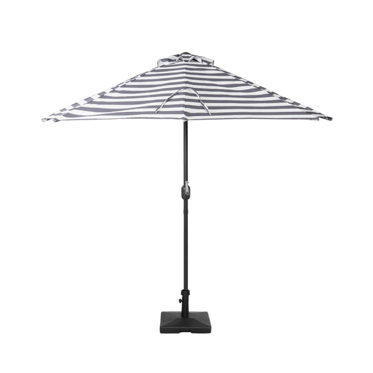 Lanai 9 ft. Half Market Patio Umbrella with Concrete Base