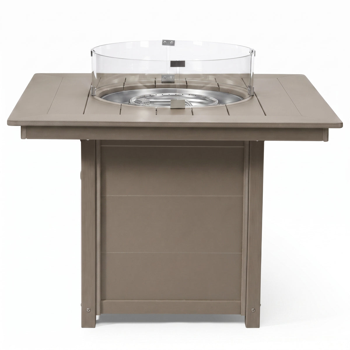 Helios Modern Outdoor Patio Propane 42" Square Fire Pit Table