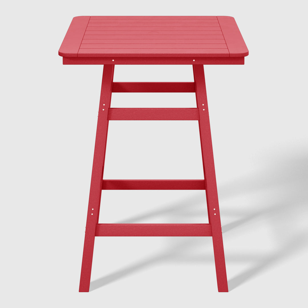 Malibu 5-Piece HDPE Outdoor Patio Dining Bar Bistro Table Set with Bar Stools