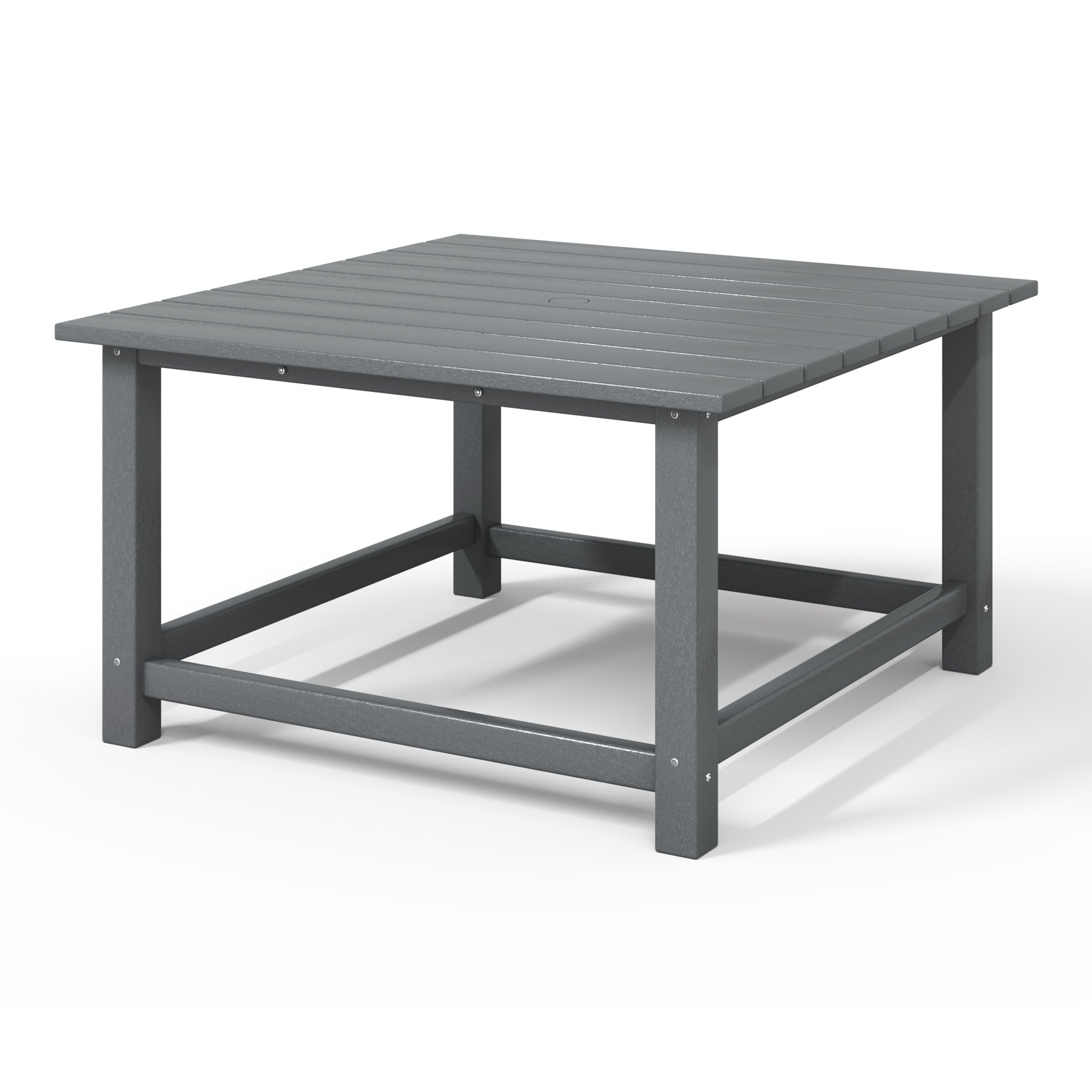 Malibu Low Outdoor HDPE Square Patio Coffee Table