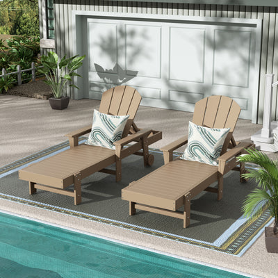 Malibu 2 Piece Reclining Chaise Lounge With Arms & Wheels